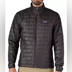 Small Patagonia Men's Quilted Nano Puff Black Jacket
